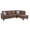 Brown, variant on Ponliving 97" 3-Piece Sectional Sofa Set for Living Room With Ottoman Right Hand Side Facing