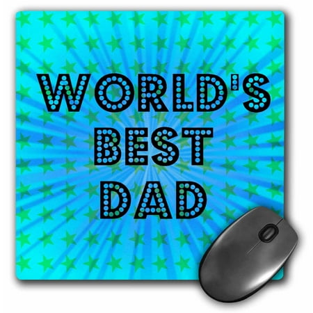 3dRose Worlds Best Dad Stars - Fathers Day - Art, Mouse Pad, 8 by 8 (Best Mouse In The World)