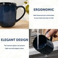 thumbnail image 4 of Vesteel Coffee Mug Set of 4, Ceramic Coffee Cups with Handles, 14oz Handmade Reactive Glaze Mugs set for Coffee Tea Milk, Mug Gifts for Home Office Restaurant, Ocean Blue, 4 of 9