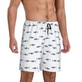 thumbnail image 2 of Vsdgher Shorts de Pyjama pour Hommes Imprimé Requin Mignon Bas de Pyjama Légers avec Poches-4TG, 2 of 6