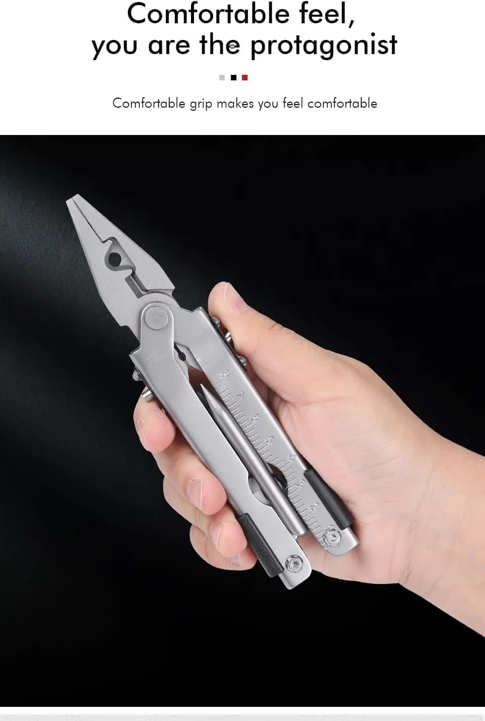 ABCISI 13 in 1 Portable Multifunction Tool, Pliers Screwdrivers Ire Stripper Folding Plier Pocket Cutter, EDC Combination Tools for Outdoor Camping Fishing (Silver)