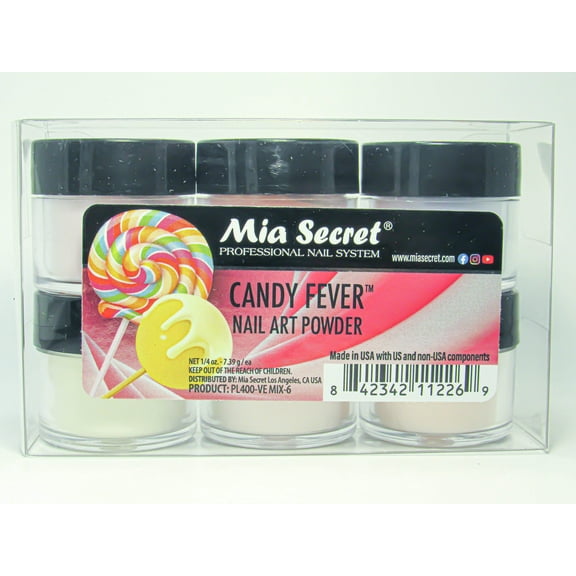 Mia Secret Candy Fever Nail Art Powder- 6 PCS