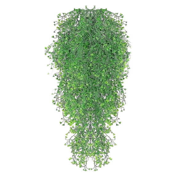 Clearance Artificial flowers under $5,2Pcs Artificial Hanging Plants Hanging Greenery Decor Artificial Hanging Vines Plastic Plants For Indoor Outdoor Wall Home Garden Wedding Decor