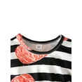 thumbnail image 3 of Qiylii Halloween Little Girls Dress,Pumpkin Printing Striped Tutu Splicing Skirt, 3 of 6