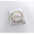 thumbnail image 3 of Believe with Berry Wreath Christmas Throw Pillow | Room Decor | Home Decor | Bedroom Decor | Home Decor Christmas | Christmas Throw Pillows, 3 of 6