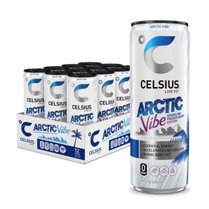 Celsius Sparkling Arctic Vibe, 12 fl oz Cans, 12 Pack
