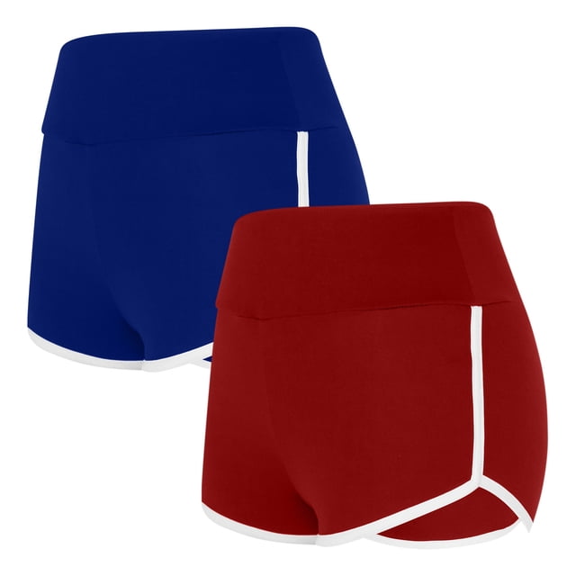cfhntfmh 2pc Athletic Shorts for Women High Waisted Striped Gym Shorts Comfy Quick Dry Workout Running Shorts