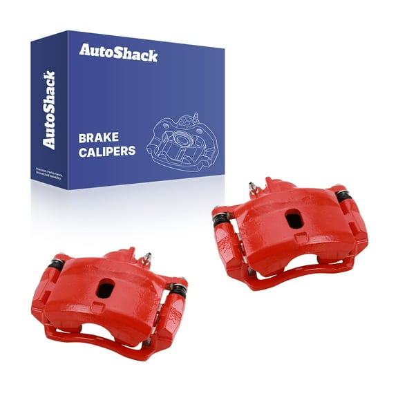 AutoShack Front Brake Calipers Red | Replacement for 1997-2000 Acura EL 1996-2011 Honda Civic 2010-2014 Honda Insight | 2-PC