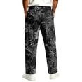 thumbnail image 5 of UDAUDU Cargo Sweatpants for Men Camo Trendy Stretch Drawstring Trouser Outdoor Workout Hiking Relaxed Fit Joggers with Pockets Black 4XL, 5 of 7