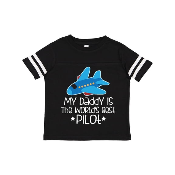 Inktastic Daddy is Worlds Best Pilot Airplane Childs Boys or Girls Toddler T-Shirt