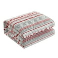 thumbnail image 2 of Dearfoams Super Soft Red Grey Diamond Stitching Reindeer Quilt Set, Full/Queen, 2 of 5