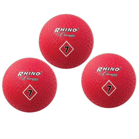 Champion Playground Ball 7" Red Pack of 3 (CHSPG7RD-3)