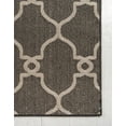thumbnail image 7 of Unique Loom Outdoor Trellis Collection Area Rug - Columbus (2' x 6' Runner Black/Ivory), 7 of 7