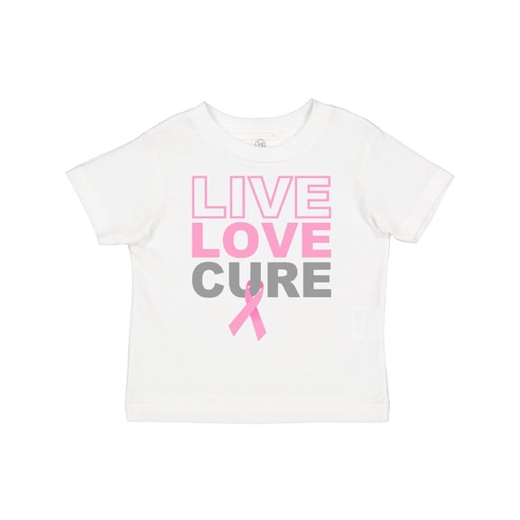 Inktastic Live Love Cure Breast Cancer Boys or Girls Toddler T-Shirt
