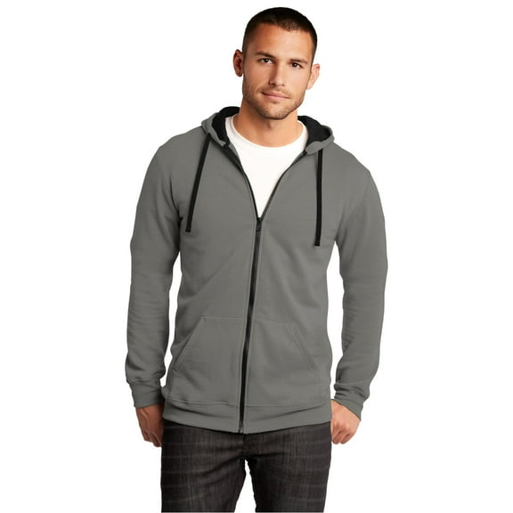 District DT800 Young Men's The Concert Fleece Full Zip Hoodie