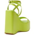 thumbnail image 3 of Michael Kors Women’s Paola Platform Dress Sandals Women’s Shoes, Bright Limeade, 5M, 3 of 4