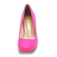 thumbnail image 5 of Dream Pairs Women's Bridal Wedding Party Low Heel Pump Shoes Luvly Fuchsia/Suede Size 6, 5 of 6