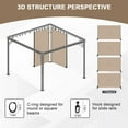 thumbnail image 3 of Aoodor 12' x 14' Gazebo Curtain Set Protecting Privacy Side Walls 4 Panels, Curtain Only - Sand Yellow, 3 of 10