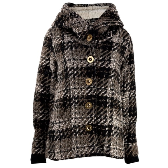 Element - Brown Faux-Wool Button-Up Juniors Jacket - Medium