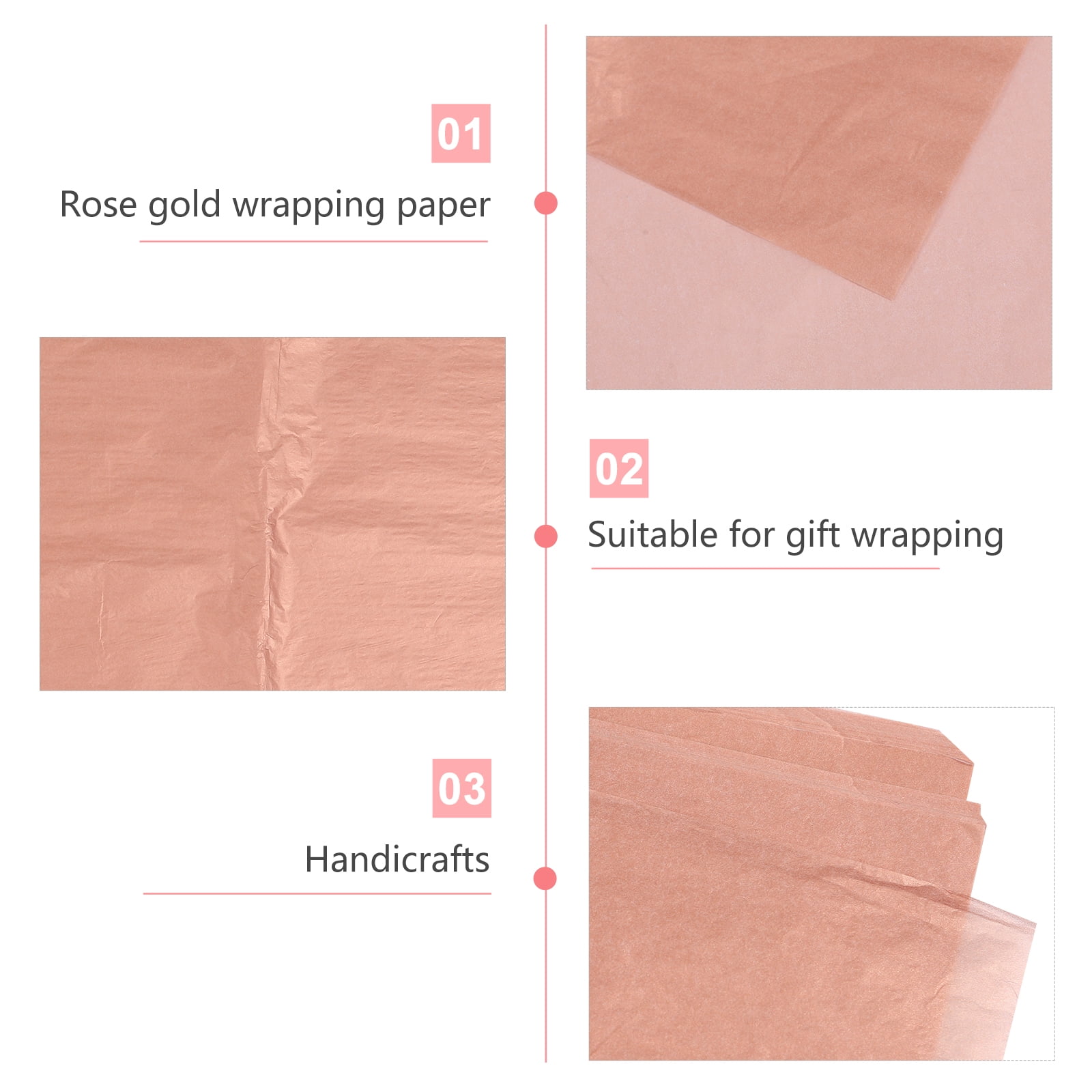 Tersarium 100Pcs Tissue Paper Gift Wrapping Craft Paper for Christmas Wedding Birthday