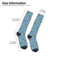 thumbnail image 2 of Balery Blue paisley pattern Printed Novelty Socks Men's Women's Crew Socks Sports Socks Knee High Socks Cotton Socks Quirky and Cool Socks, 2 of 9