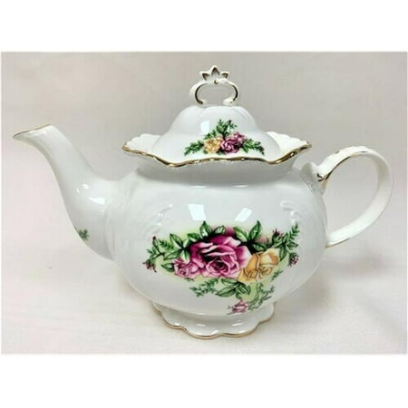 

Mr. MJs HO-TP-S3095B Roses Clay Teapot