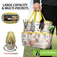 thumbnail image 2 of Garden Tool Bag,Pioneer Flower Floral Print Pattern Garden Tool Organizer,Garden Gifts,Waterproof Multi-Pocket Garden Tool Storage 11.8x5.5x11.4 Inch(Tools NOT Included), 2 of 6