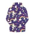 thumbnail image 2 of chaqlin White Horse Hoodies for Girls 8-10 Casual Zipper Hoodie Sweatshirts Rainbow Print Long Sleeve Jacket Lightweight Loose Fit Hoodie Coat with Pocket Fall Winter Clothes, 2 of 7