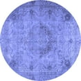 thumbnail image 1 of Ahgly Company Machine Washable Indoor Round Persian Blue Traditional Area Rugs, 6' Round, 1 of 4