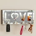 thumbnail image 2 of SHYFOY Mirrored Key Holder for Wall Decorative silver, 2 of 5