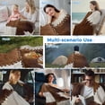 thumbnail image 5 of Brown White Leather Texture Cooling Blanket, Lightweight Breathable Summer Throw Blanket with Double Sided Cold Effect, Abstract Art Cowhide Picnic Beach Blankets Bed Sheet for Hot Sleepers 30"x40", 5 of 8