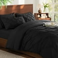 thumbnail image 7 of Baauye Queen Comforter Set, 5 Pieces Black Comforters, Pintuck Bedding Sets for All Season, Bed in a Bag with Comforter, 1 Fitted Sheet, 1 Flat Sheet, 2 Pillowcases & 2 Shams, 7 of 7