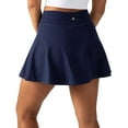thumbnail image 6 of YITTY Active Women's UltraLuxe High-Waist Tennis Skirt with Built-in Shorts, Athleisure, 4-Way-Stretch, Built-in Shorts, Deep Navy, M, 6 of 6