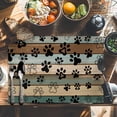 thumbnail image 6 of Farmhouse Vintage Placemats Set of 6, Pet Dog Paws Wood Texture Table Mats Washable Heat-Resistant Non-Slip Place Mats for Kitchen Dinner Table Indoor Outdoor Decor,13x19 Inch Brown, 6 of 9