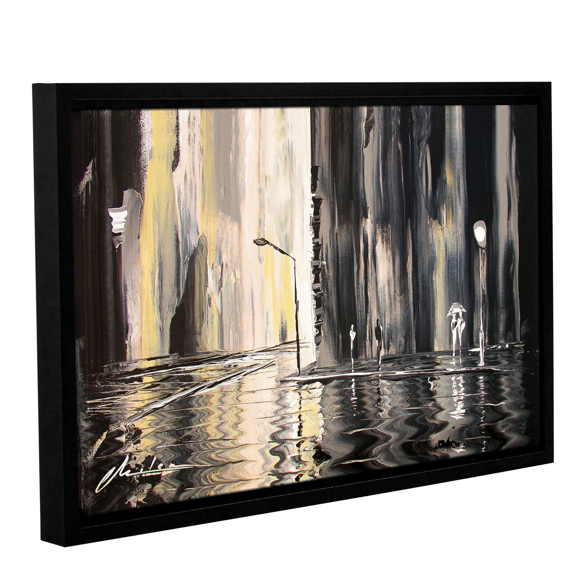 ArtWall Milen Tod "Mono" Gallery-wrapped Floater-framed Canvas