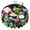 flowers-4, variant on Round Tablecloth 60 Inch flower Polyester Waterproof Stain Wrinkle Free Indoor Outdoor Table Cover for Kitchen Party Dining