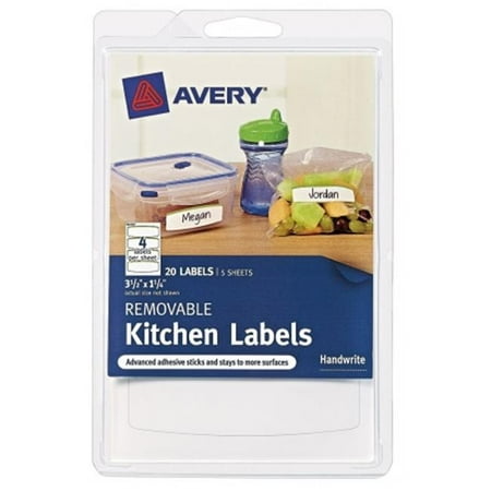 avery removable kitchen labels 41455 green border 3 1 2 x 1 1 4