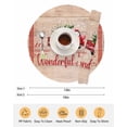 thumbnail image 6 of 13 Inch Round Placemats Set of 4, Christmas Non Slip Heat Insulation PP Table Mats, Xmas Truck Tree Snowflake Red Striped Vintage Washable Place Mats for Kitchen Dining Party Table Decor, 6 of 7