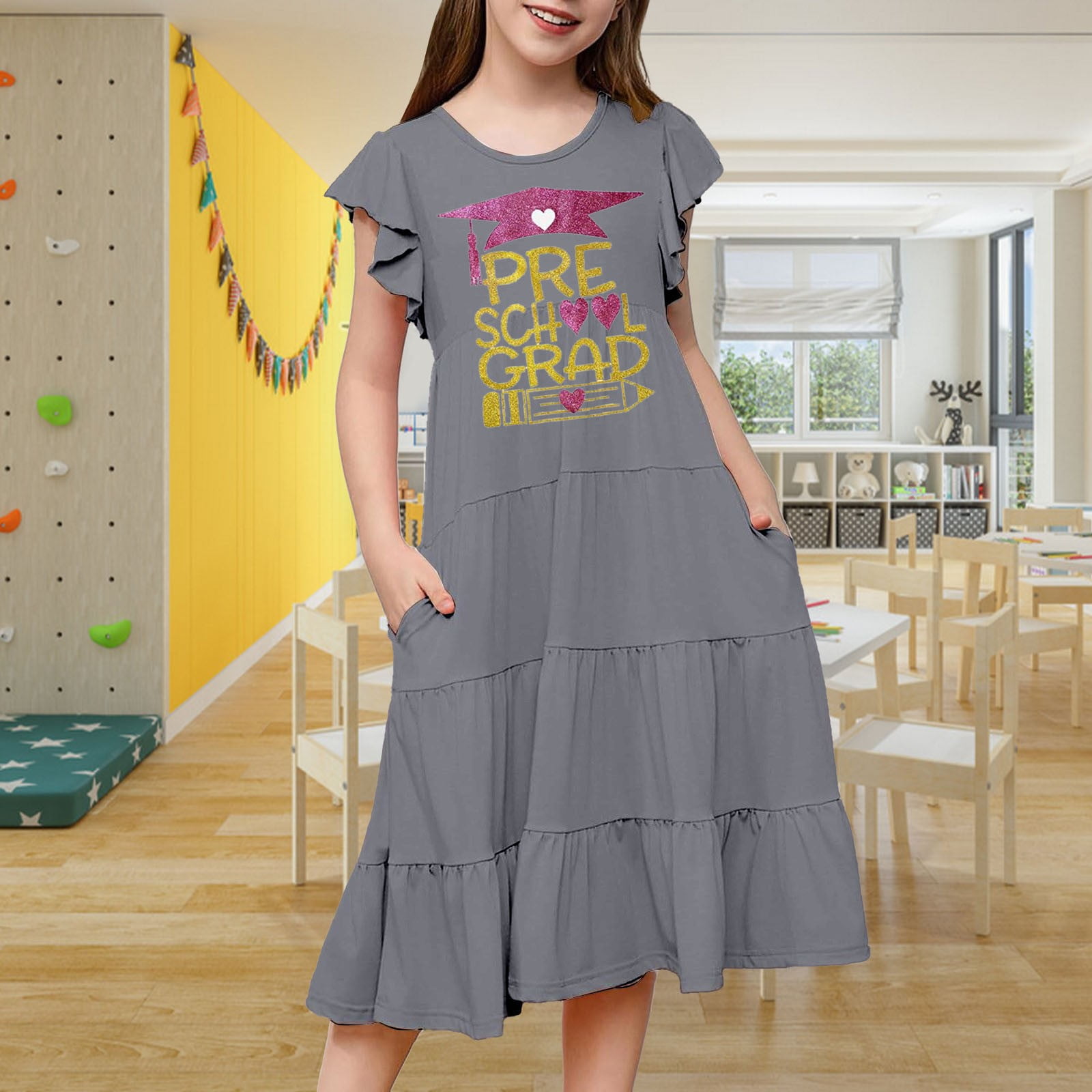 Robe Fille Épaisse Chandail Petites Filles Robes de Danse Éloges