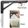 Sturdy Folding Shelf Brackets - Heavy Duty Metal Triangle Table Bench ...