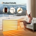 thumbnail image 3 of 550W Electric Heater, Graphene Heated Wall Heating, Wall Mount Space Heater Panel, No Fan & Light, Energy Efficient, Infrared Wall Heater, for Indoor, Large Room, Office, Bedroom, and Garage Use, 3 of 7