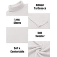thumbnail image 6 of COOFANDY Men's Ribbed Turtleneck Sweater Casual Basic Long Sleeve Knitted Pullover Sweater, 6 of 7