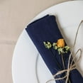 thumbnail image 6 of ACCENTHOME Navy Cotton Linen Napkin Set of 12 18x18 inch Dinner Napkins - Washable Soft Premium Hotel Quality Reusable Napkins Perfect Table Napkins for Family Dinners, Weddings, 6 of 11