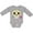 AC-Heather Grey, variant on Inktastic Día de los Muertos Skull with Flower Boys or Girls Long Sleeve Baby Bodysuit