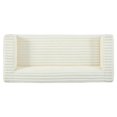 thumbnail image 4 of 89" Modern Corduroy Couch, 3 Seats Plush Sofa with Squared Arm,Luxury Comfy Seat Super Soft Couches for Living Room,Small Space,Office,Apartment,No Assembly Required (Beige), 4 of 11