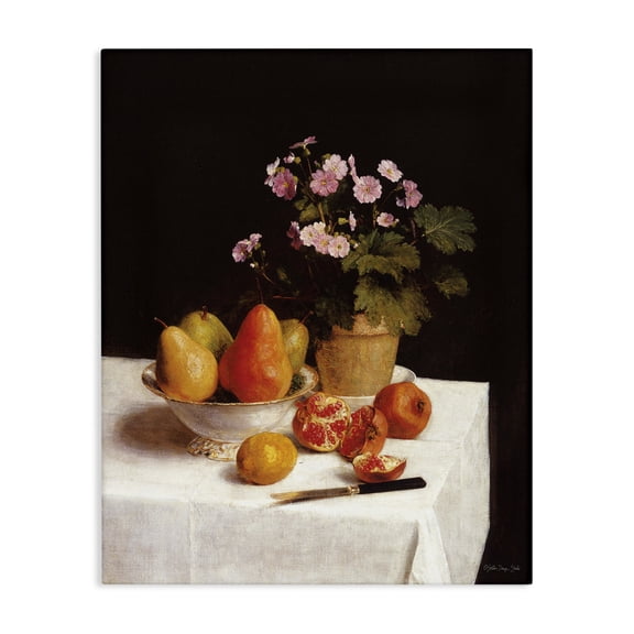 Stupell Industries French Country Fruit & Bouquet Still Life Canvas Art, 16 x 20, by Stellar Design Studio