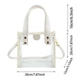thumbnail image 3 of DIY Clear Tote Bag Kit 20x20x13cm - Adjustable Strap Handbag with Screw Assembly for Party and Travel White, 3 of 5