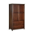 thumbnail image 6 of Grain Wood Furniture Shaker 2-Door Armoire, Solid Wood with a Cherry Finish, 6 of 9