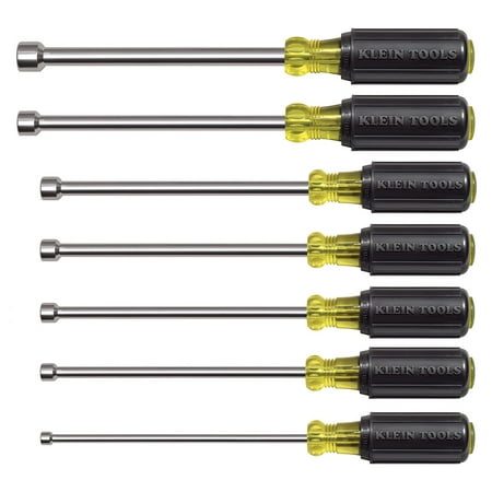 Klein Tools 647M Magnetic Nut Driver Set 6-Inch Shafts, 7 (Best Nut Drivers For Electricians)