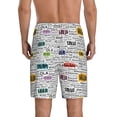 thumbnail image 3 of Kdxio Hello Print Mens Sleep Shorts Bottoms Soft Comfy Pajama Wear Pants with Drawstring Pockets, 3 of 7